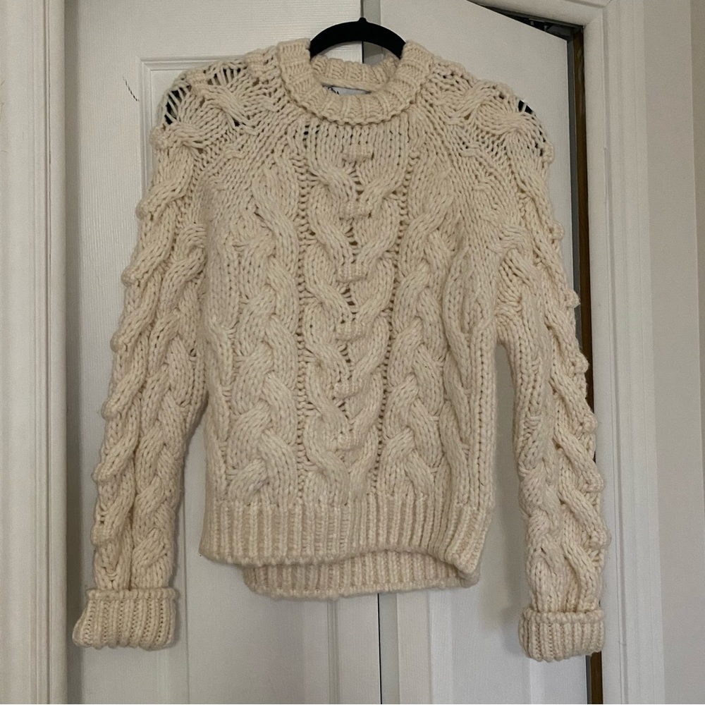 Chunky cable knit sweater